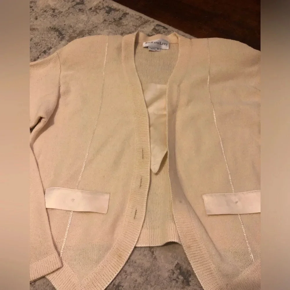 Vintage Rich and Levy Knit Blazer with Shoulder Pads - Picture 2 of 5